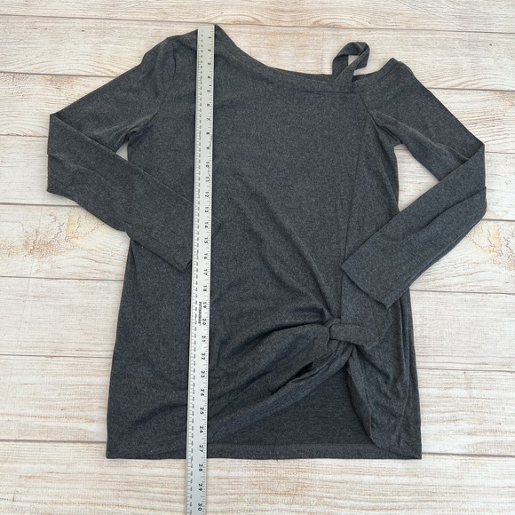Women's Casual Soft Long Sleeves Off Shoulder Knot Side Twist Blouse Pullover M - Picture 10 of 16